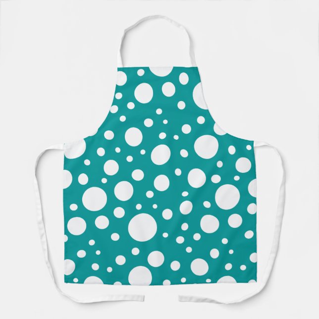 Teal Spots Apron (Front)