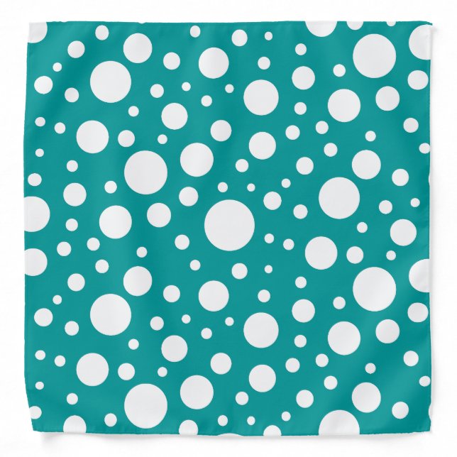 Teal Spots Bandana (Front)