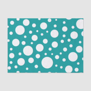 Teal Spots Tissue Paper