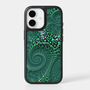 Teal Spotted Octopus  Fine Fractal Art iPhone 17 Case