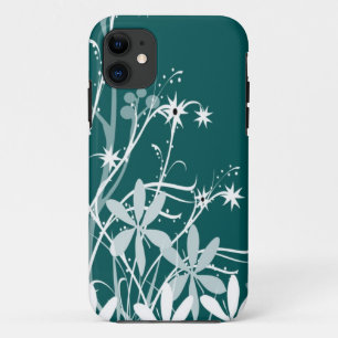 Teal Spring Flowers iphone 5 Case