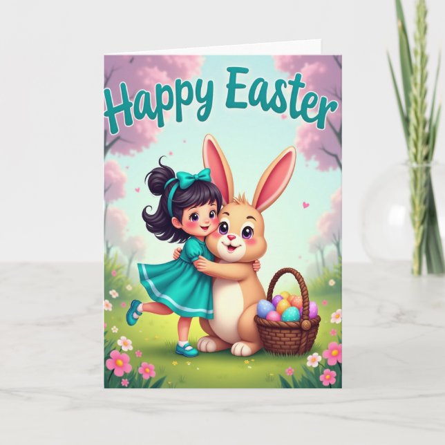 Teal Springtime Joy Celebration Card (Front)