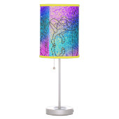 Teal Stained Glass Carousel Horse Table Lamp (Right)