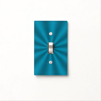 Teal Starburst Light Switch Cover