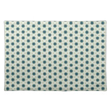 Teal Starburst Tile Pattern