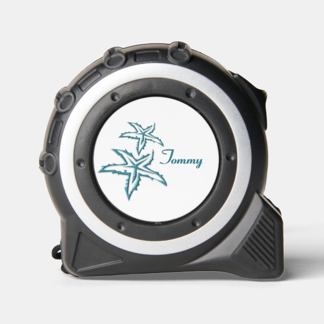 Teal Starfish Personal Tape Measure (Front)