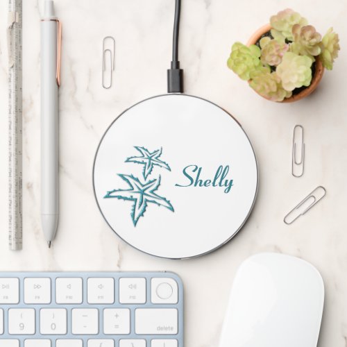 Teal Starfish Personal Wireless Charger