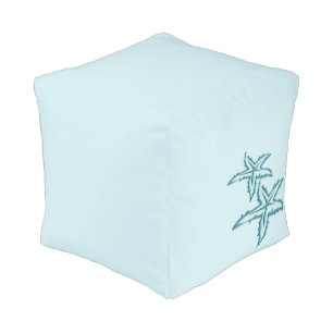 Teal Starfish Pouf