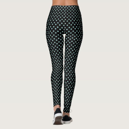 Teal Stars Leggings