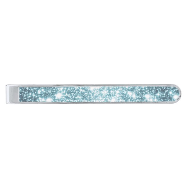Teal Stars Tie Bar (Front)