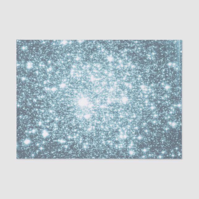 Teal Stars Tissue Paper (Front)