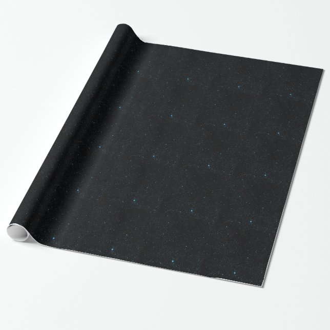 Teal Stars Wrapping Paper (Unrolled)