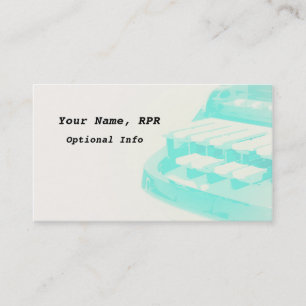 Teal Steno Machine Court Reporter Business Cards
