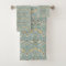 Teal Strawberry Thief Bathroom Towel Set