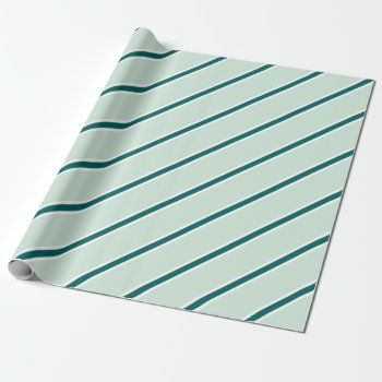 Teal Stripe Wrapping Paper by FantasyCandy at Zazzle