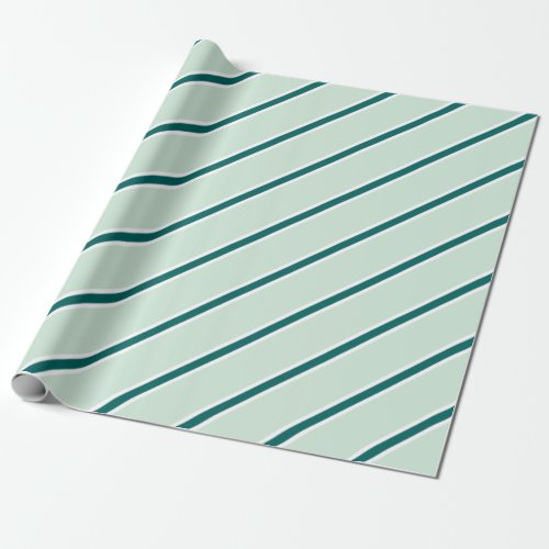 Teal Stripe Wrapping Paper