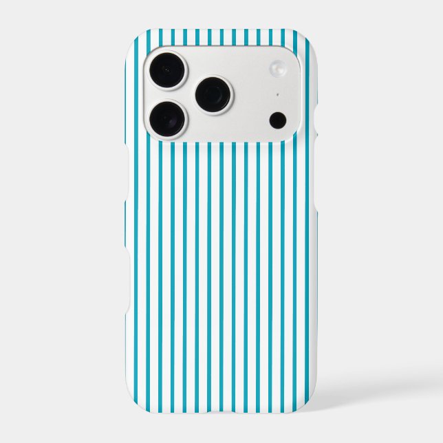 Teal Striped Phone Case  (Back)