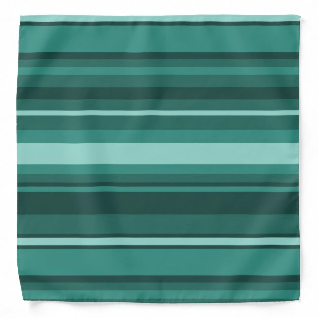 Teal stripes bandana (Front)