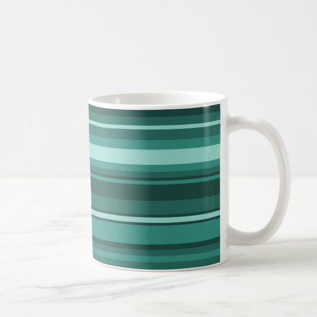 Teal stripes coffee mug (Right)