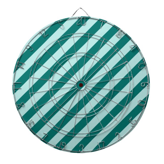 Teal Stripes Dart Board (Front)