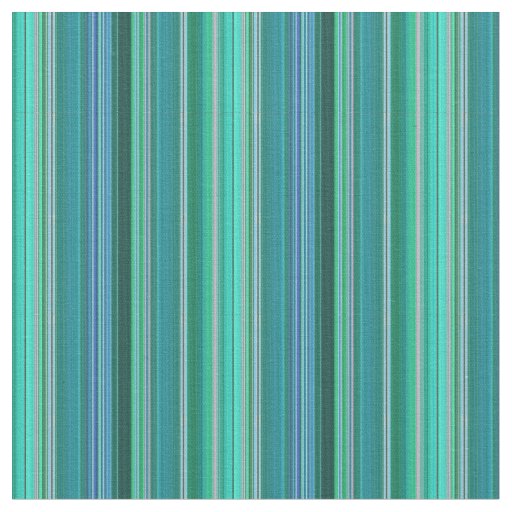 Teal Stripes Design Fabric | Zazzle