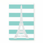 Teal Stripes & Eiffel Tower | Custom Name