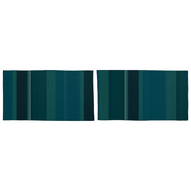 Teal Stripes Pillow Case (Back-Set)