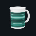 Teal stripes pitcher<br><div class="desc">Teal stripes</div>