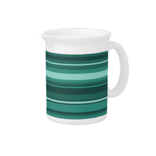 Teal stripes pitcher