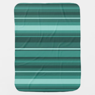 Teal stripes receiving blanket