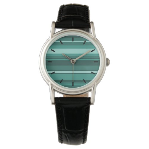 Teal stripes watch