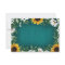 Teal Sunflower Country Rustic Wedding RSVP Cards
