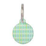 Teal Surfboards Pattern Pet Id Tag at Zazzle