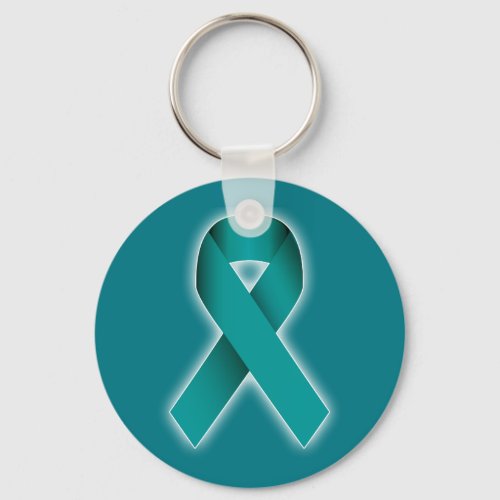 Teal Survivor Ribbon Key chain