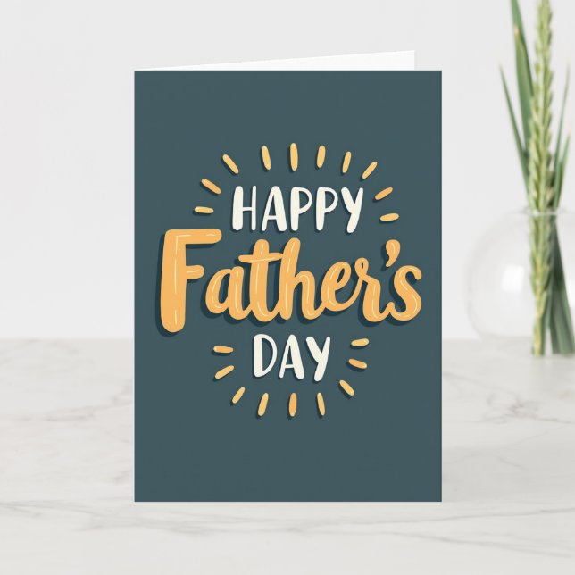 Teal Sweet Fathers Day Burst Card (Front)