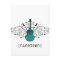 Teal Swirls Guitar Table Postcard
