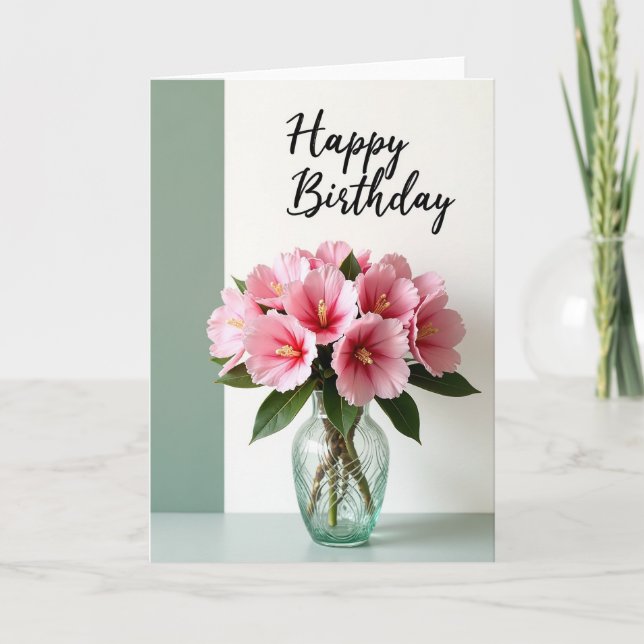 Teal Table Birthday Card (Front)