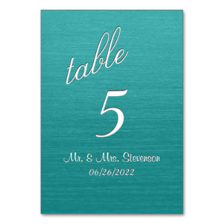 Teal Table Number