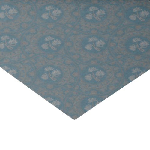 Teal Tapestry Rococo Mandala Elegant Art Deco Fans Tissue Paper