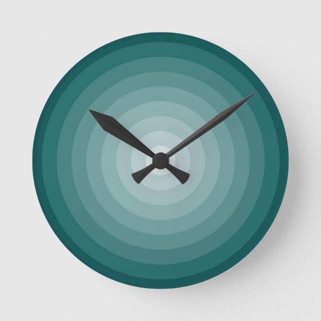 Teal Target Wall Clock Medium (Front)