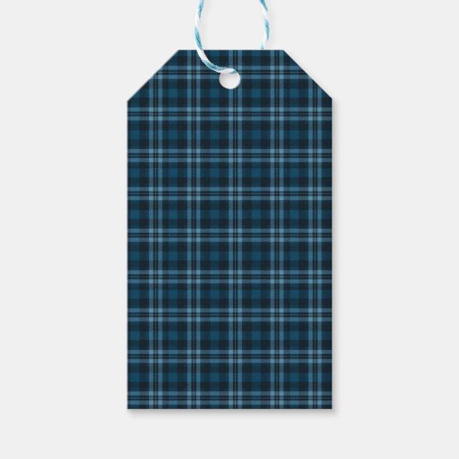 Teal Tartan | Gift Bag Tags (Front)