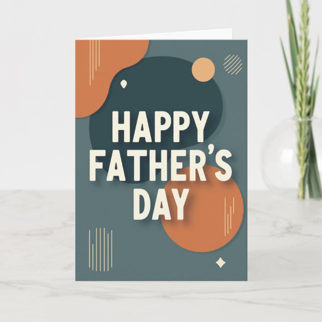 Teal Terracotta Fathers Day Card (Front)