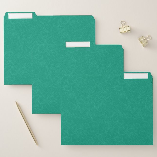 Teal textured surface with subtle swirling pattern file folder (Set)