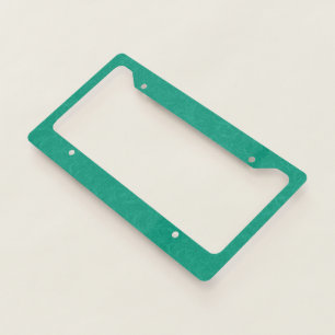 Teal textured surface with subtle swirling pattern license plate frame