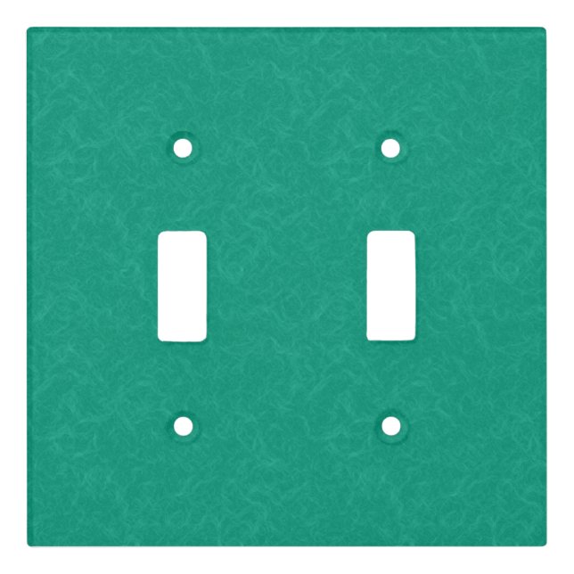 Teal textured surface with subtle swirling pattern light switch cover (Front)