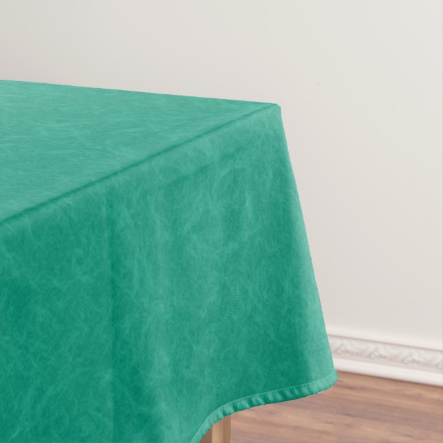 Teal textured surface with subtle swirling pattern tablecloth (In Situ)