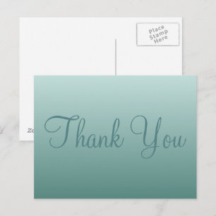 Teal Thank You Postcards