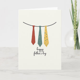 Teal Tie Fathers Day Pattern Card