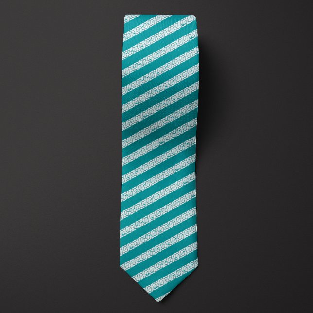 Teal Tire Tread Striped Neck Tie (Creator Uploaded)