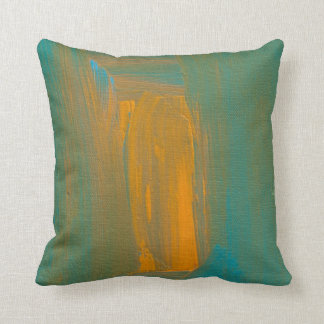 Teal to Orange Throw Pillow